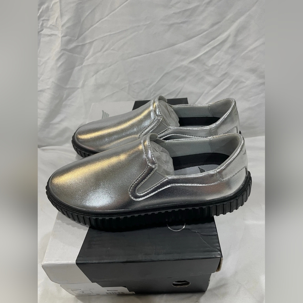 Men's Silver Slip-On Shoes